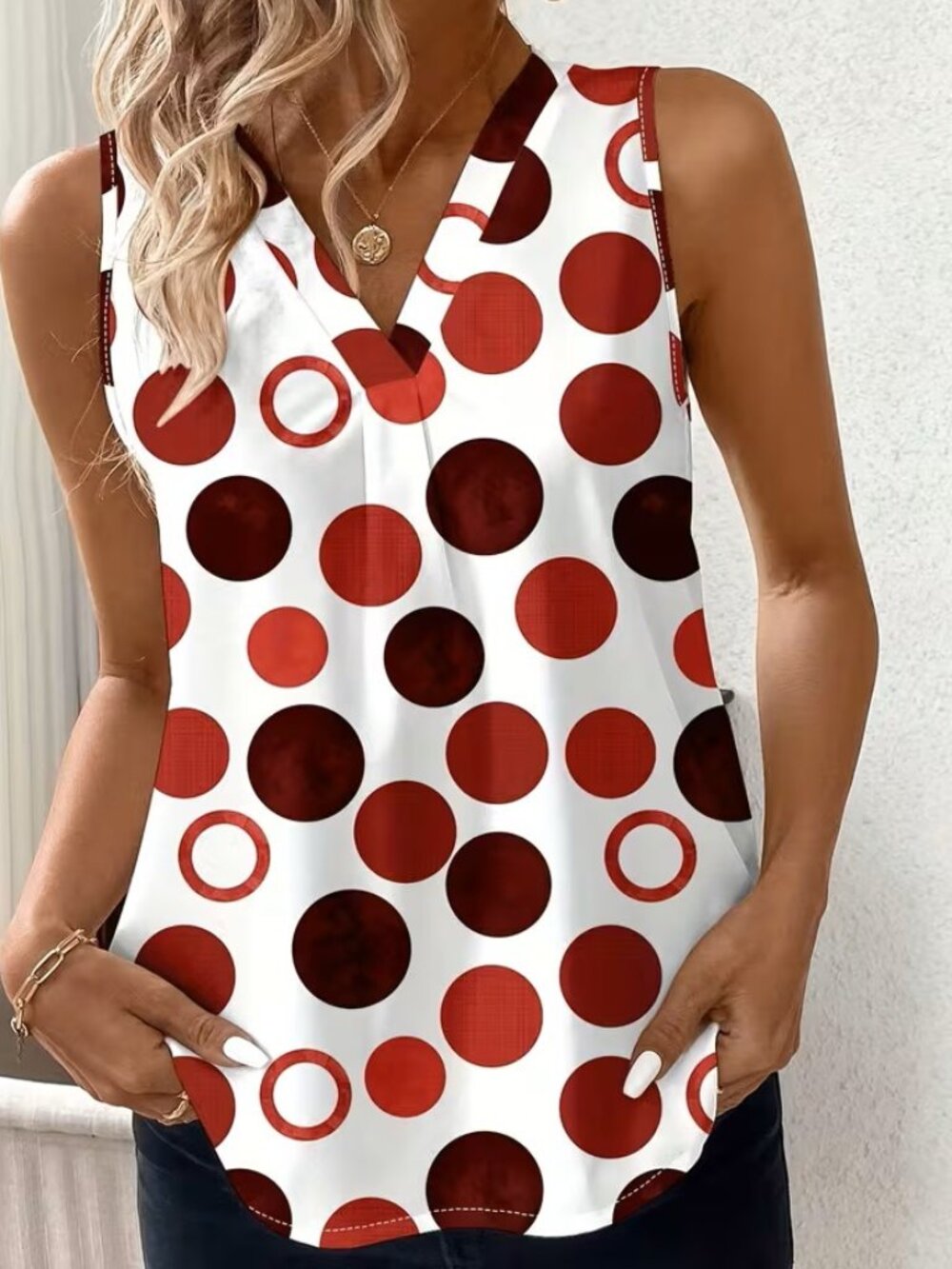 Polka Dot Tank Top XL